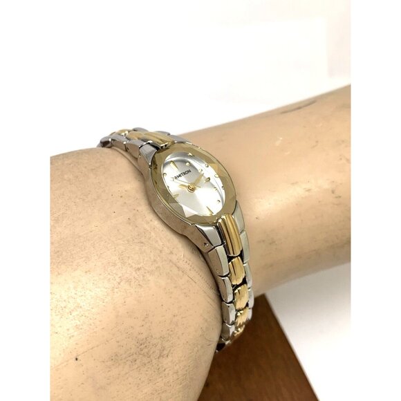 Armitron Women's Watch 75/3313TTG Silver Dial Quartz Two Tone Steel Petite 17mm - Picture 5 of 13